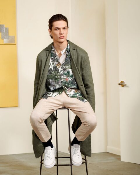 Floral Men Coat